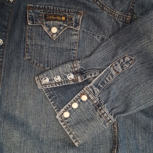 LUCKY BRAND Denim Jean Jacket S - Picture 2 of 5